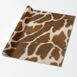 Elegant Popular Cow Faux Leather Collection Wrapping Paper