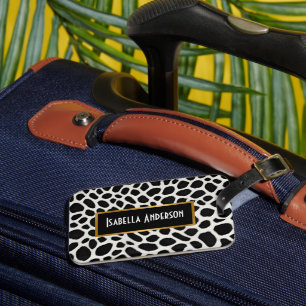 Elegant Popular Luxury White Leopard Collection Luggage Tag