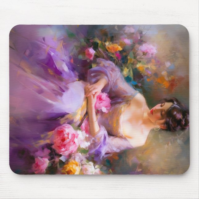 Elegant Portrait  Mouse Mat (Front)