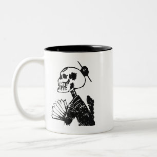 Elegant Posada Calavera Art Two-Tone Coffee Mug