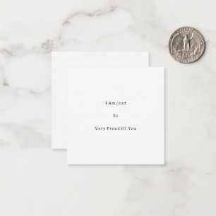 Elegant Positive Proud Of You Quote Card