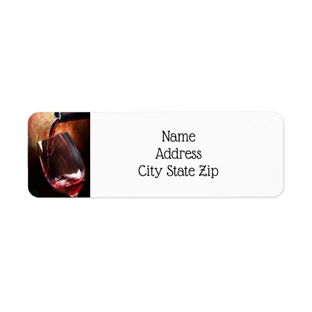 **ELEGANT POUR THE WINE** ADDRESS LABELS (Front)