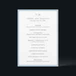 Elegant Powder Blue Monogram Modern Wedding Programme<br><div class="desc">Modern wedding programs featuring a clean design with serif and script fonts.</div>