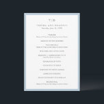 Elegant Powder Blue Monogram Modern Wedding Programme<br><div class="desc">Modern wedding programs featuring a clean design with serif and script fonts.</div>
