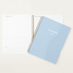Elegant Powder Blue Personalized Name - Planner