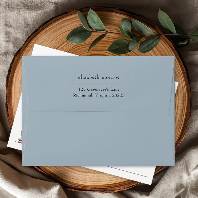 Elegant Powder Blue Return Address Envelope (Creator Uploaded)