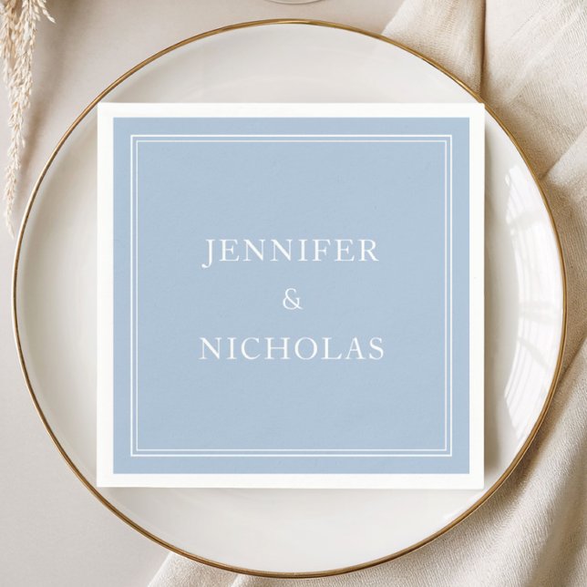 Elegant Powder Blue Wedding Napkin (Elegant Powder Blue Wedding Napkins)