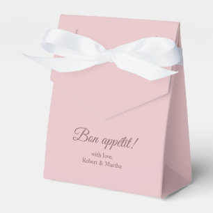 Elegant Powder Pink Bon Appetit Personalised Favour Box