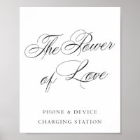 Elegant Power of Love Charge Station Black Script