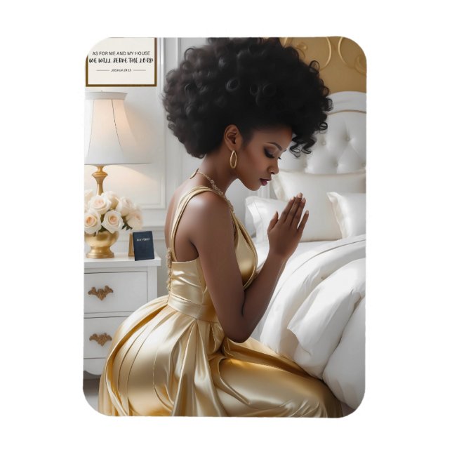 Elegant Praying Mother 3" x 4" Photo Magnet (Vertical)