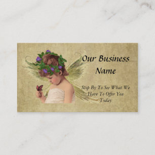 Elegant Precious Angel Girl w/butterfly Business Card