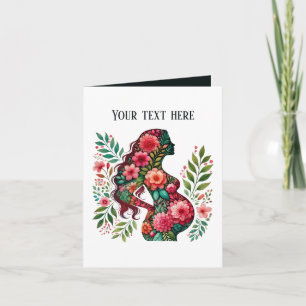 Elegant pregnant Mum add text any purpose  Card