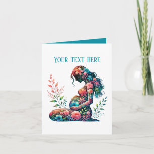 Elegant pregnant Mum add text any purpose  Card