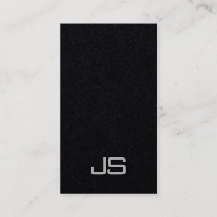 Elegant Premium Black Modern Monogram Vertical Business Card