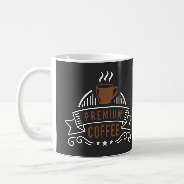 Elegant Premium Coffee Design Logo Mug (Left)
