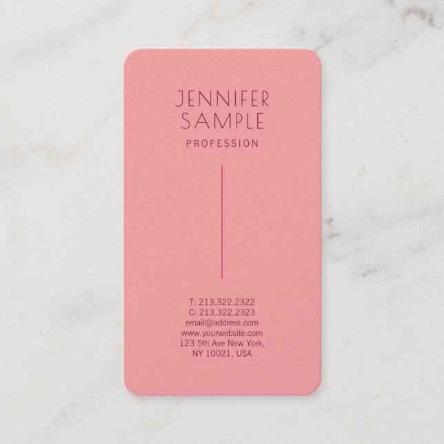 Elegant Premium Pearl Paper Rounded Luxurious Business Card (Front)