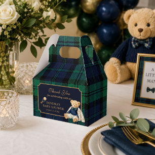 Elegant Preppy Polo Teddy Bear Baby Shower Favour Box