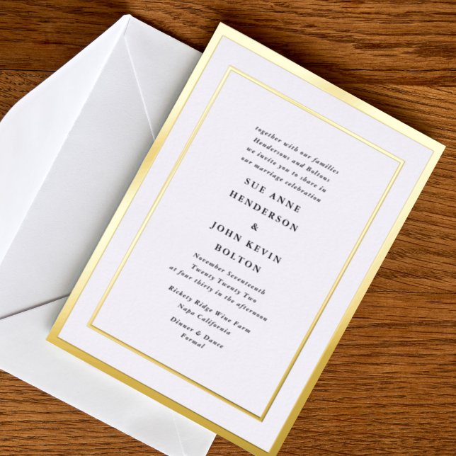 Elegant Pressed Gold Leaf Frame Wedding (Creator Uploaded)