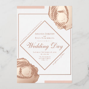 Elegant Pressed Gold Roses Floral Wedding