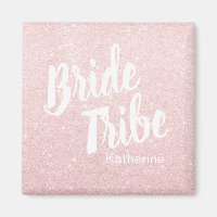 Elegant pretty chick rose gold glitter bride tribe