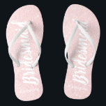 Elegant pretty chick rose gold glitter bridesmaid flip flops<br><div class="desc">Faux rose gold glitter bridesmaid design.</div>