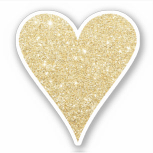 Elegant pretty cute girly gold glitter heart