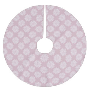 Elegant pretty girly light pink mandala pattern brushed polyester tree skirt