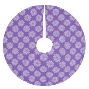Elegant pretty girly purple mandala pattern brushed polyester tree skirt