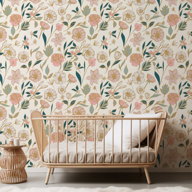 Elegant Pretty Gold Florals Custom Background Wallpaper (Creator Uploaded)