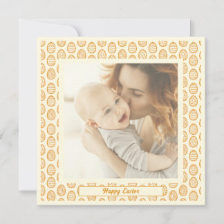 Elegant Pretty Pastel Chic Photo Happy Easter Eggs Holiday Card