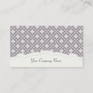 Elegant Pretty Pink Pattern Custom Business Cards