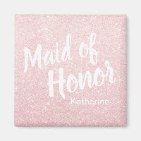 Elegant pretty rose gold glitter maid of honour