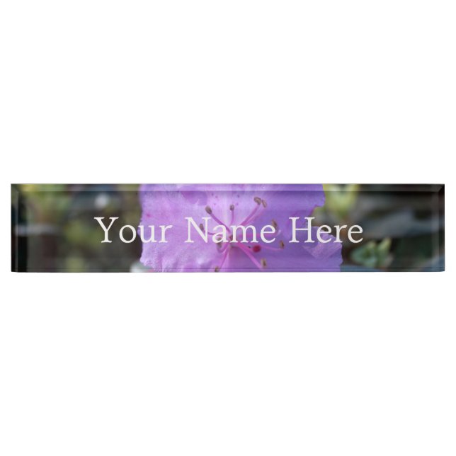 elegant, pretty spring purple azalea flowers. nameplate (Front)