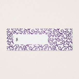 Elegant Price Tag Modern Swirls Purple