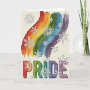 Elegant Pride Art Gay Christmas Card