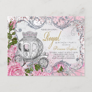 Elegant Princess Birthday Party Invitation