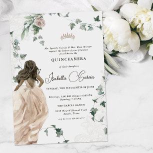 Elegant Princess Fairy Tale   Quinceañera 15th  Invitation