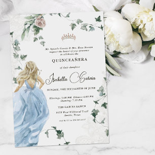 Elegant Princess Fairy Tale   Quinceañera 15th  Invitation