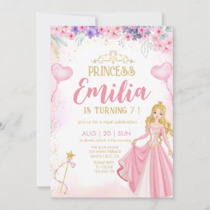 Elegant princess  Girl birthday Invitation
