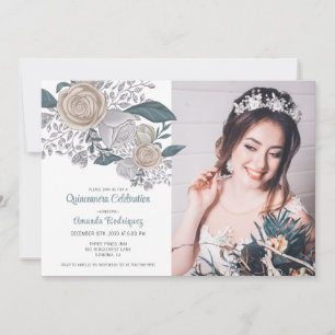Elegant Princess Photo Quinceanera Party  Invitation