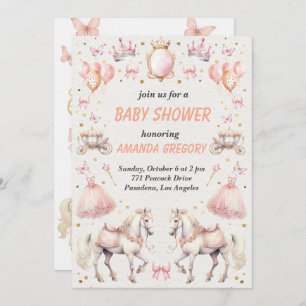 Elegant Princess - Themed Baby Shower Invitation