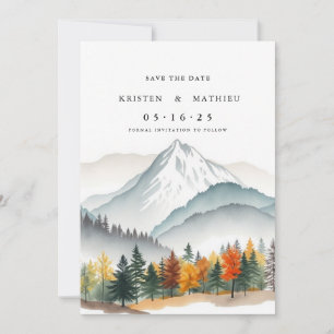 Elegant Printable Mountain Save The Date