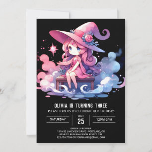 Elegant Printable Wizard Birthday Invitation