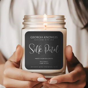 Elegant Product Label Sticker Black And White