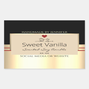Elegant Product Packaging Labels Black Beige Gold