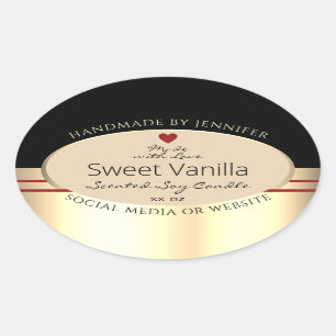 Elegant Product Packaging Labels Black Beige Gold