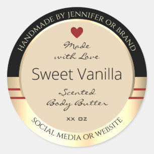 Elegant Product Packaging Labels Black Beige Gold