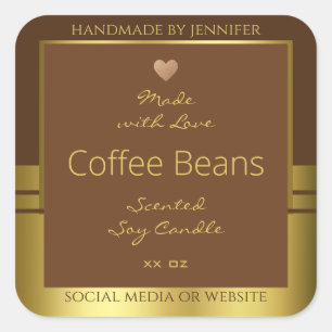 Elegant Product Packaging Labels Brown and Gold