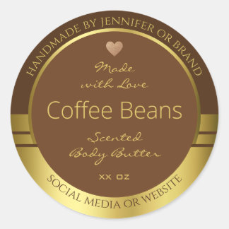 Elegant Product Packaging Labels Brown and Gold