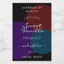 Elegant Product Packaging Labels Dark Colours Blac